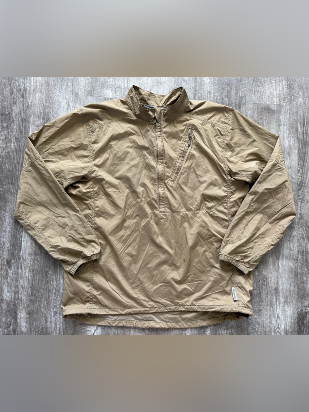 Wild Things Tactical Windbreaker Wind Shirt Jacket 1/2 zip Coyote Tan XL